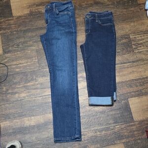 2 Pair Of St. John's Bay Dark Blue Straight Leg Jeans